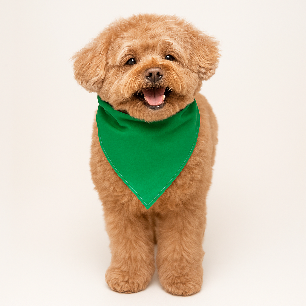 Kelly Green Dog Bandana | 100% Cotton Blank | XS & One Size