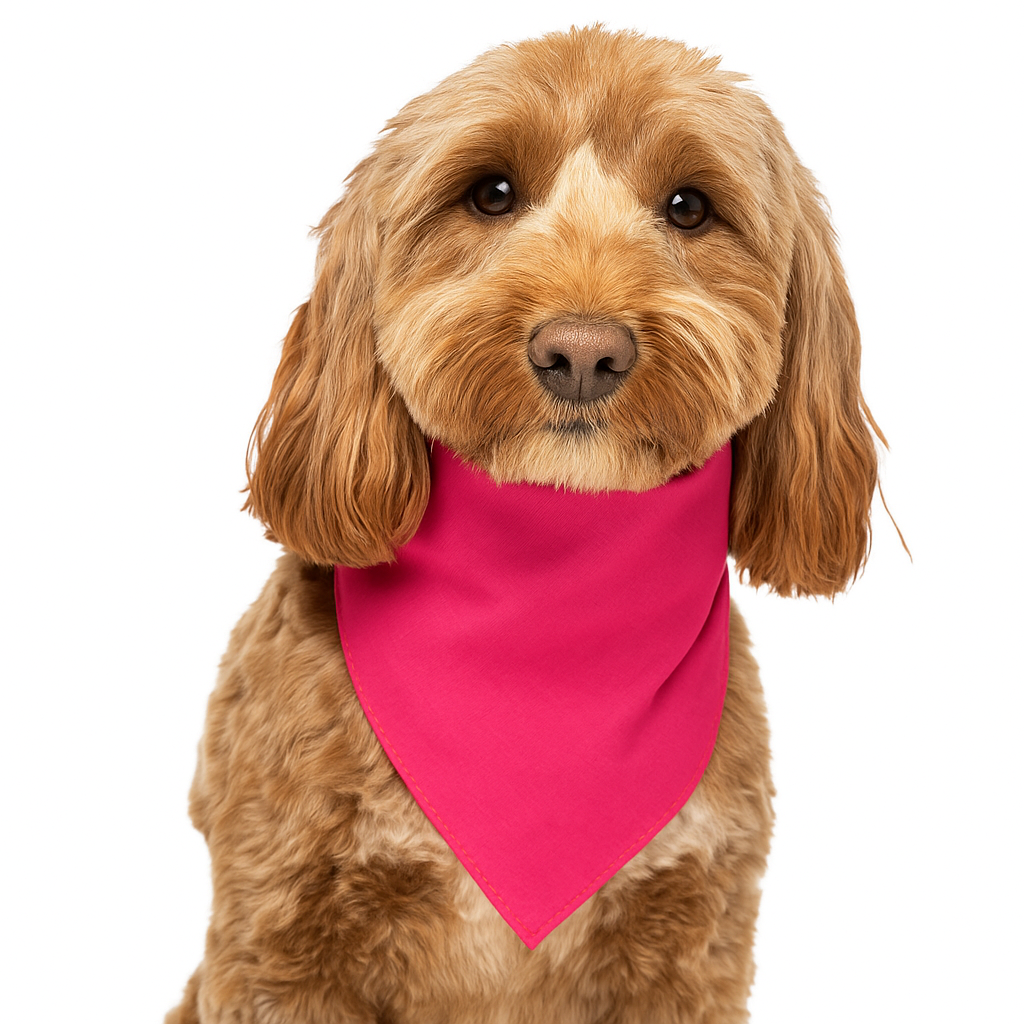 Hot Pink Dog Bandana | 100% Cotton Blank | XS & One Size
