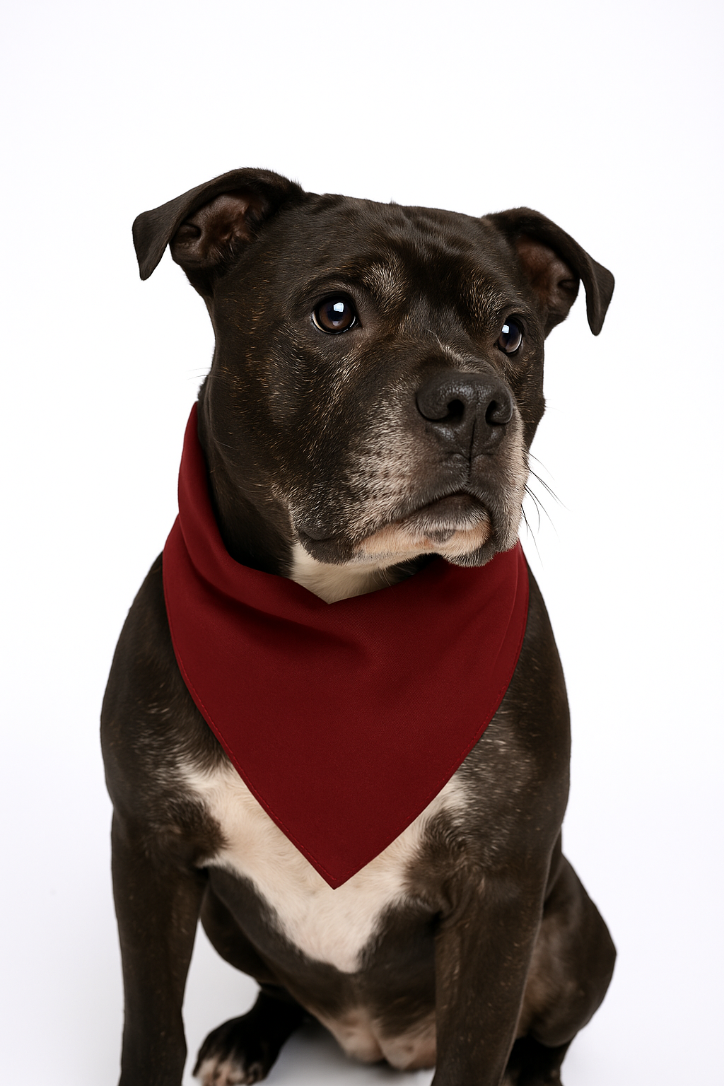 Dark Red Dog Bandana | 100% Cotton Blank | One Size