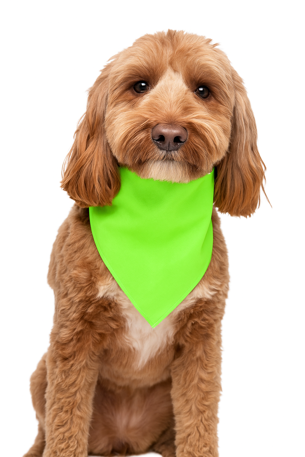Neon Green Dog Bandana | 100% Cotton Blank | One Size