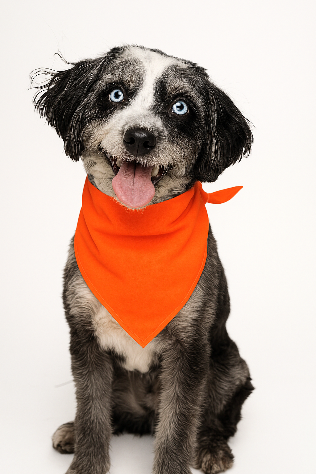 Neon Orange Dog Bandana | 100% Cotton Blank | One Size