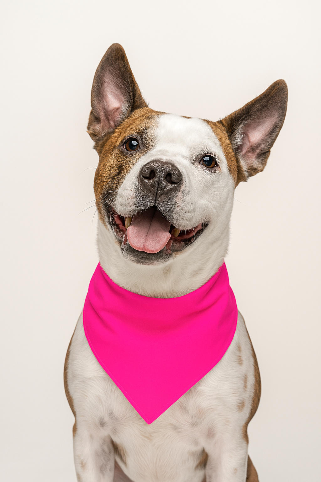 Neon Pink Dog Bandana | 100% Cotton Blank | One Size