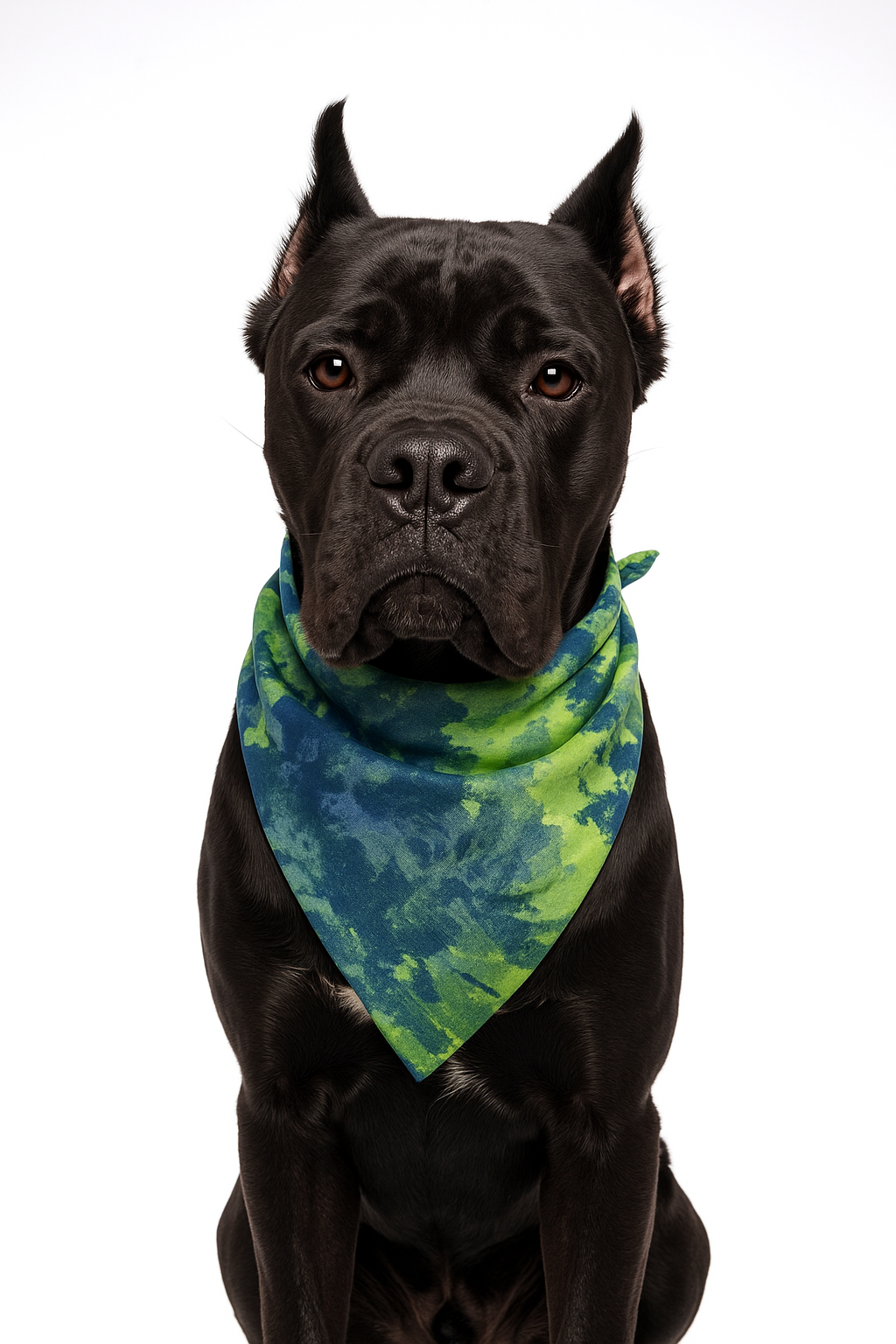 Blue/Green Tie-Dye Dog Bandana | 100% Cotton Blank | One Size