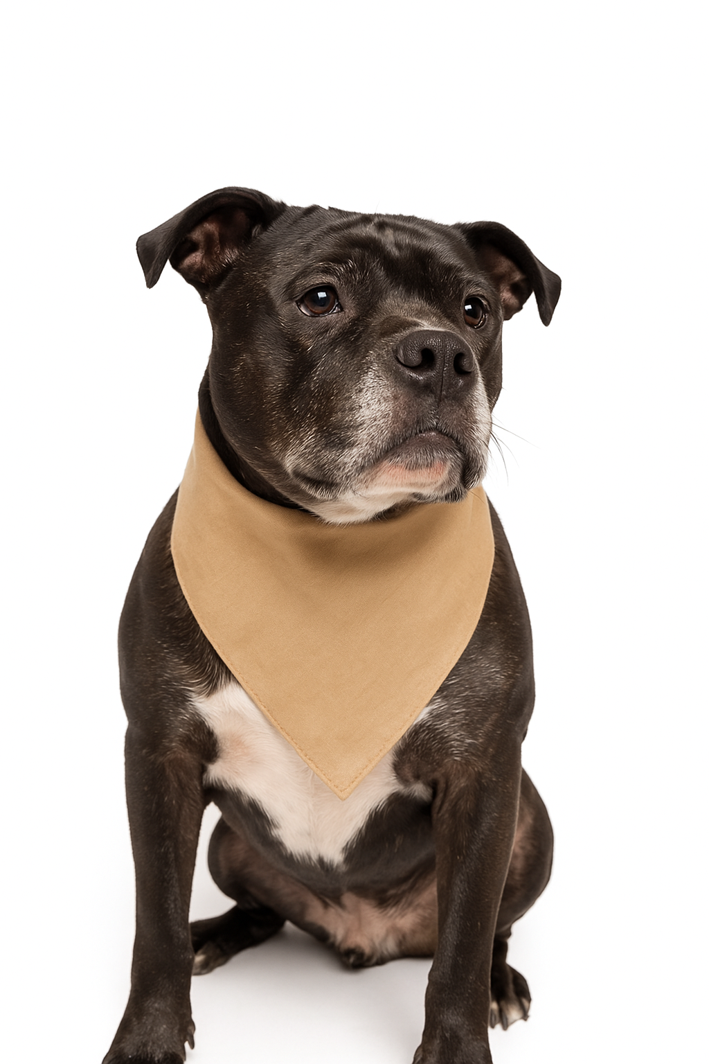 Tan Dog Bandana | 100% Cotton Blank | One Size