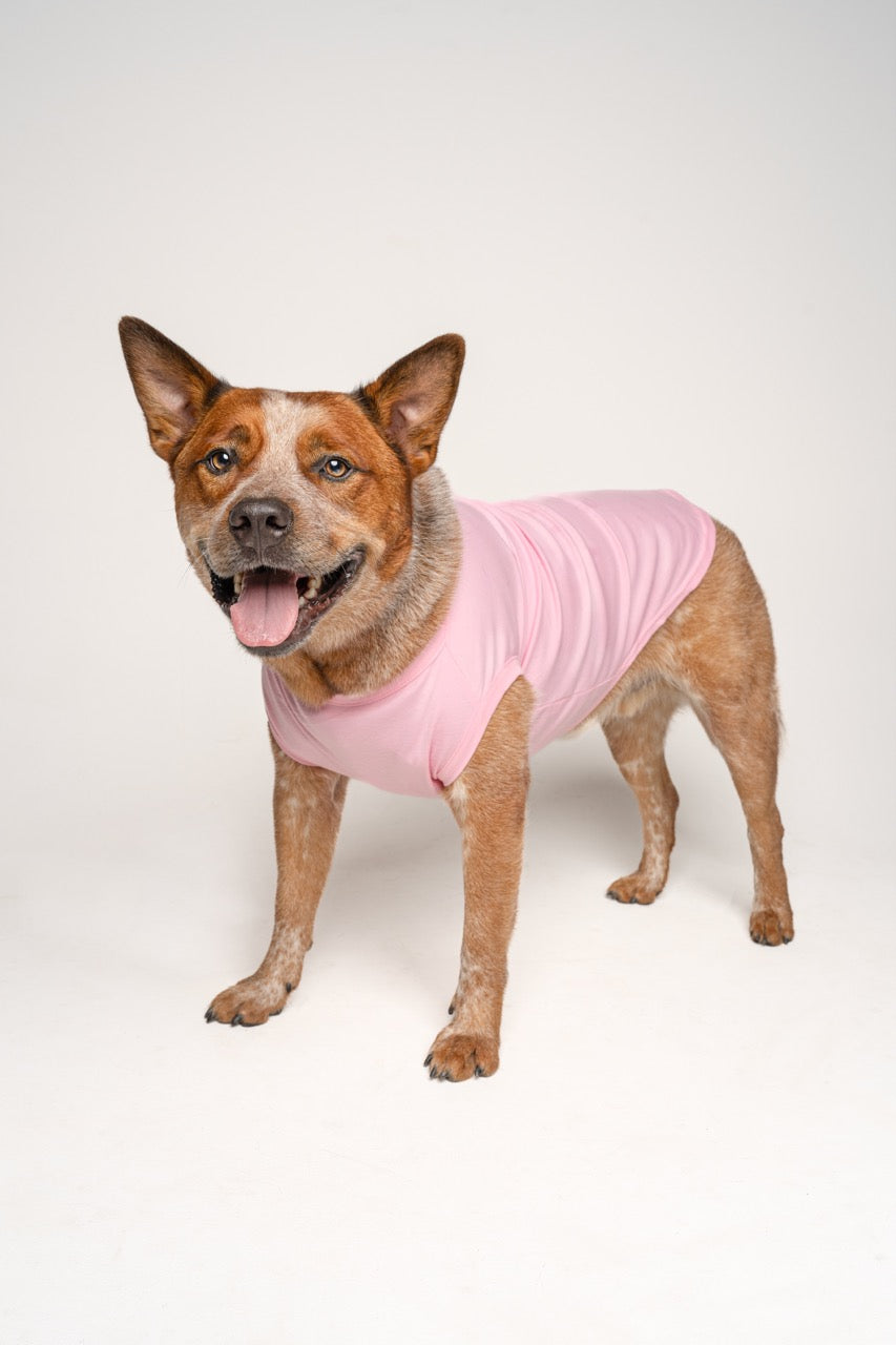 Baby Pink Dog Tee Shirt | 100% Cotton Blank | XS-6XL