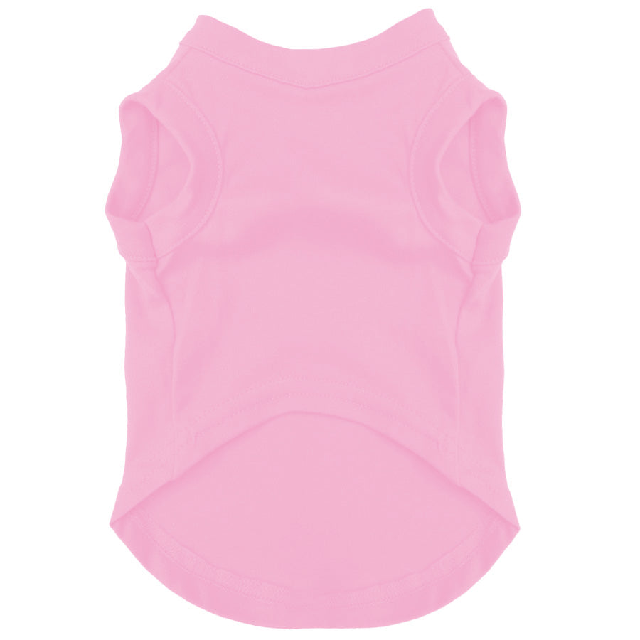 Baby Pink Dog Tee Shirt | 100% Cotton Blank | XS-6XL