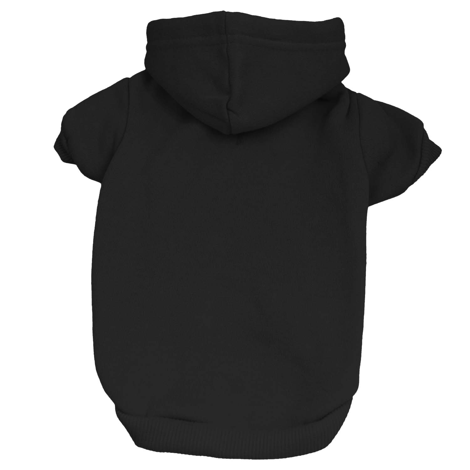 Black Dog Hoodie | Fleece-Lined Blank Pullover with Leash Hole | XS–6XL