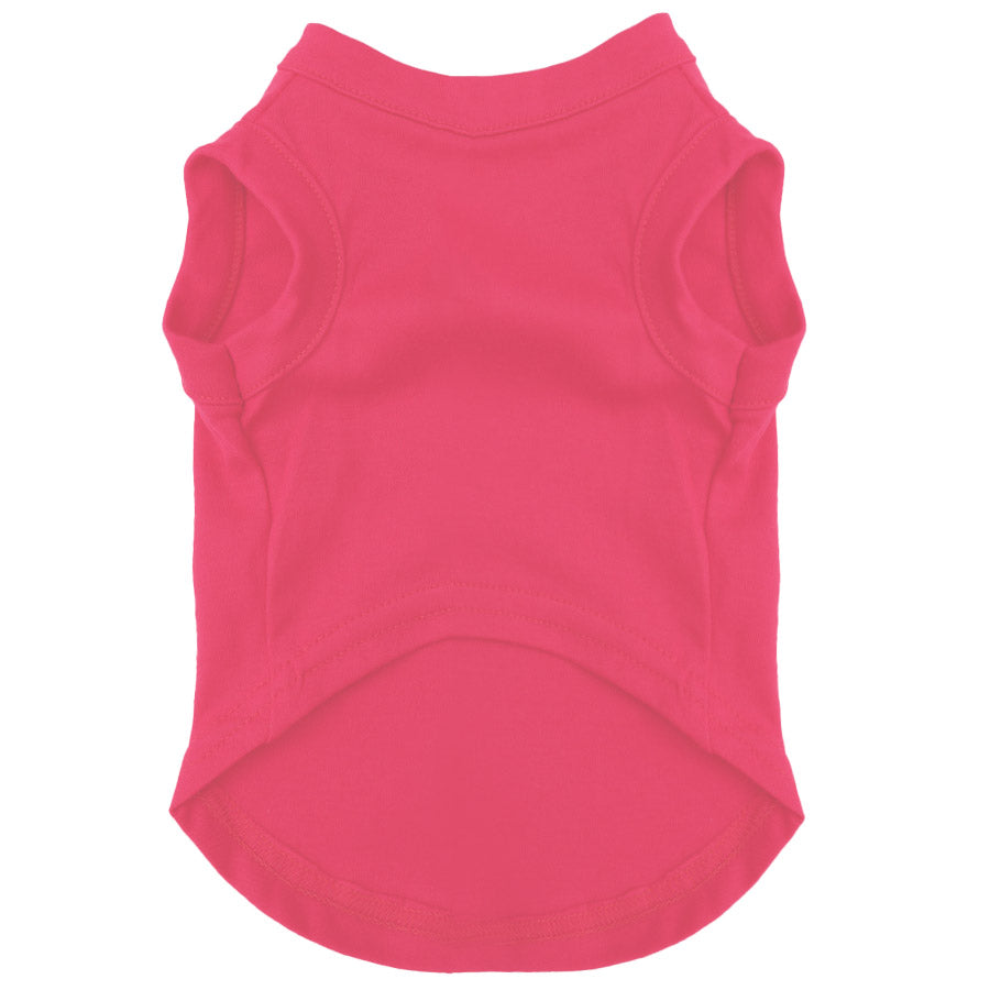 Hot Pink Dog Tee Shirt | 100% Cotton Blank | XS-6XL