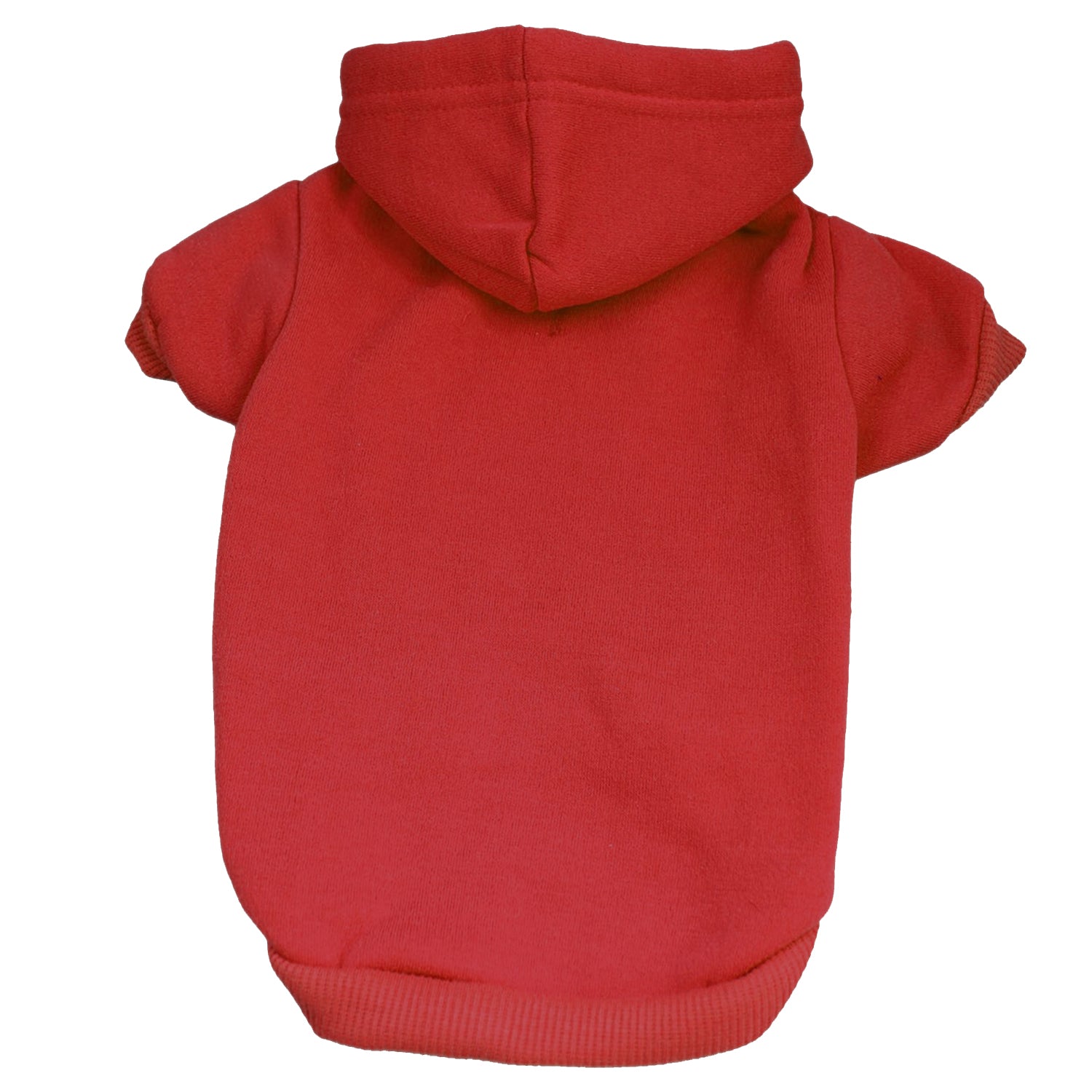 Red Dog Hoodie | Fleece-Lined Blank Pullover with Leash Hole | XS–6XL