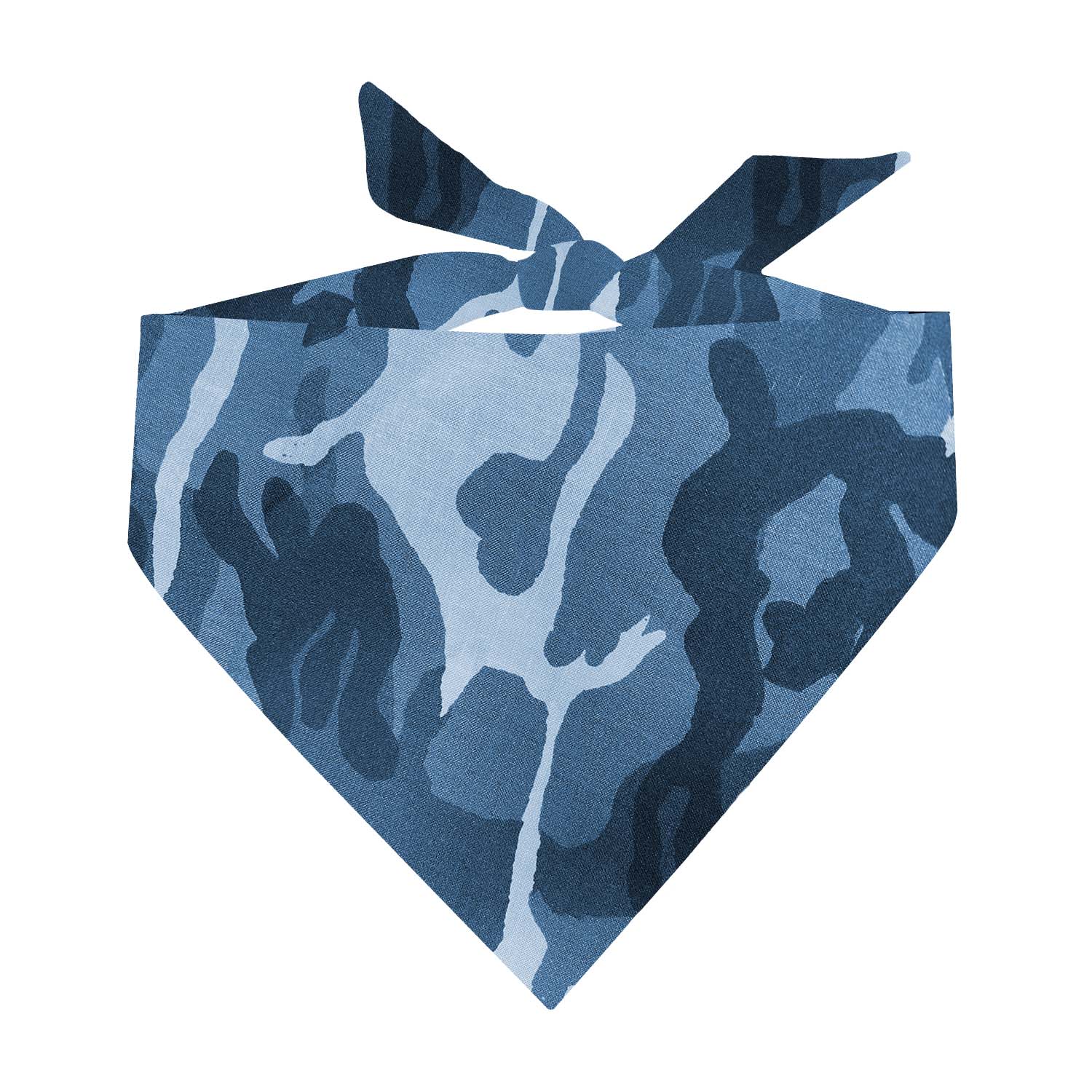 Blue Camo Dog Bandana | 100% Cotton Blank | One Size