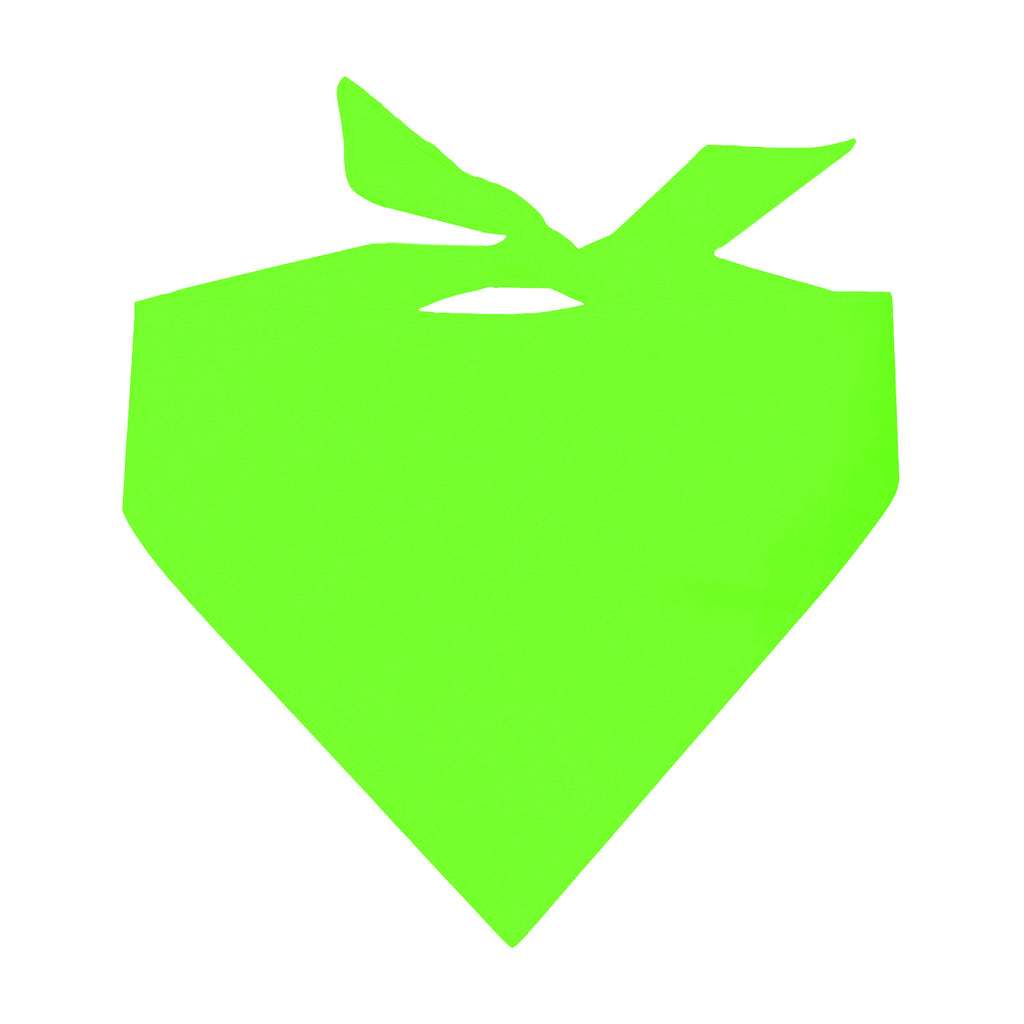 Neon Green Dog Bandana | 100% Cotton Blank | One Size