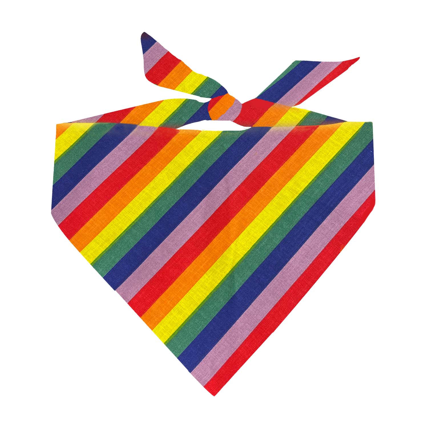 Rainbow Stripe Dog Bandana | 100% Cotton Blank | One Size