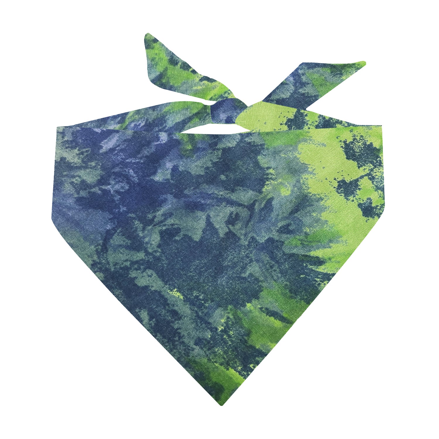 Blue/Green Tie-Dye Dog Bandana | 100% Cotton Blank | One Size
