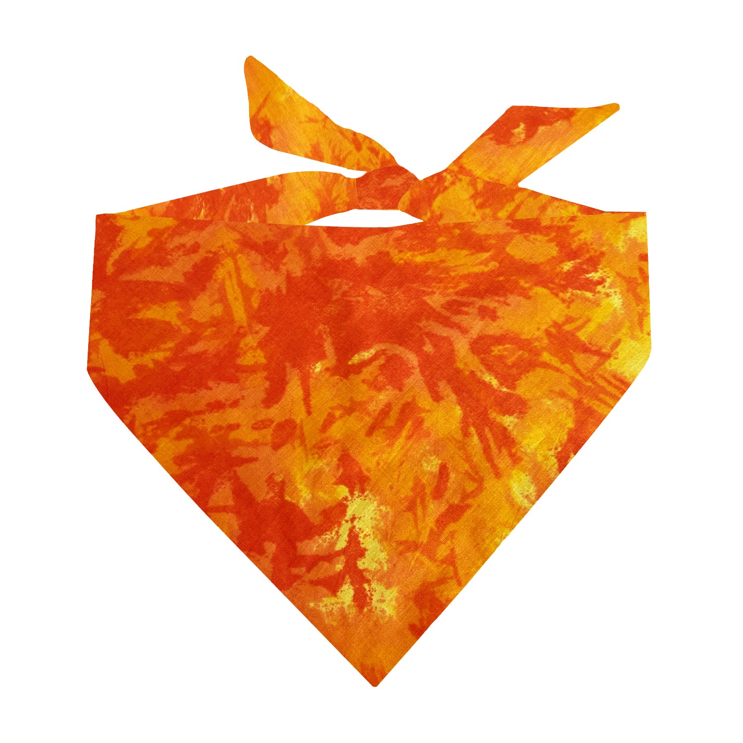 Orange Tie-Dye Dog Bandana | 100% Cotton Blank | One Size