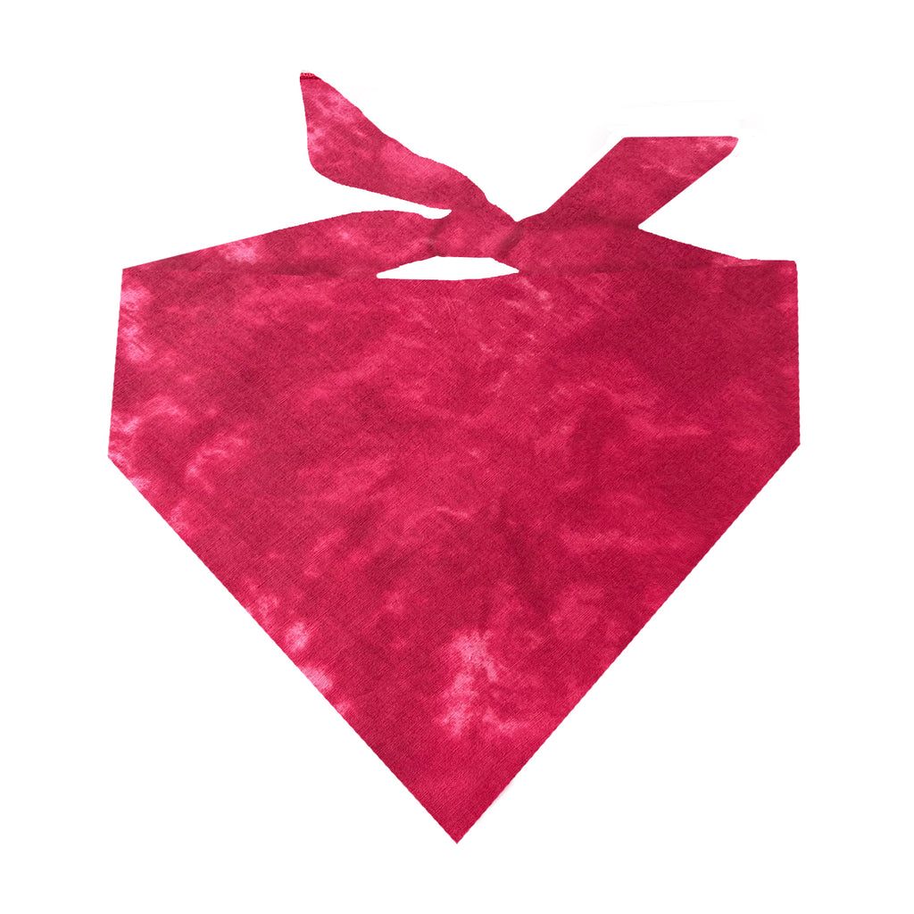 Red Tie-Dye Dog Bandana | 100% Cotton Blank | One Size